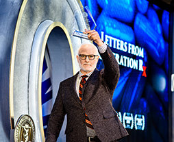 Producer/director Kevin Miller accepts CCHR’s Human Rights Award