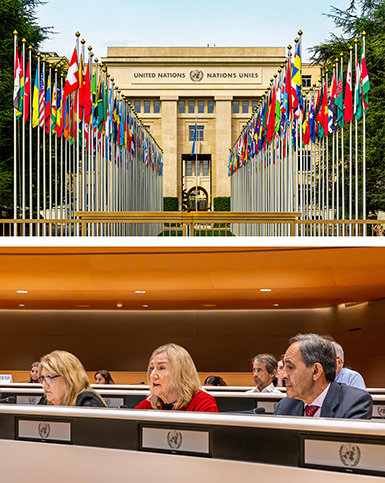 Die Leitende Direktorin und die Präsidentin von CCHR International sagen bei den Vereinten Nationen aus.